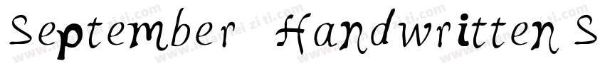 September   Handwritten Script Font字体转换